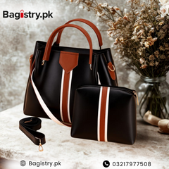 Multicolor 2 Pcs Stripe Style Bags For Girls / Womens