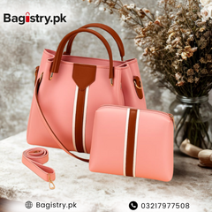 Multicolor 2 Pcs Stripe Style Bags For Girls / Womens