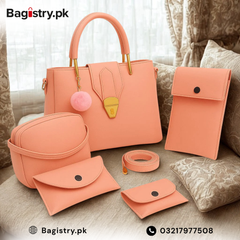 5 Pcs Bags Set With Matching Small Bags