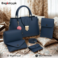 5 Pcs Bags Set With Matching Small Bags