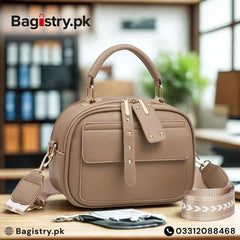 Branded Crossbody & Handbag For Office Girls With Digital Strap & Inside Pockets