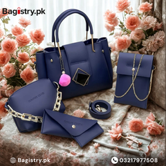Branded 5 Pcs Bags Collection    (Stylish Lock & Wallets)