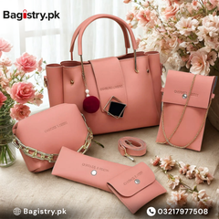 Branded 5 Pcs Bags Collection    (Stylish Lock & Wallets)