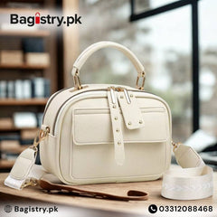 Branded Crossbody & Handbag For Office Girls With Digital Strap & Inside Pockets
