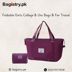 Imported Foldable Girls College & University Bag / Travel Bag