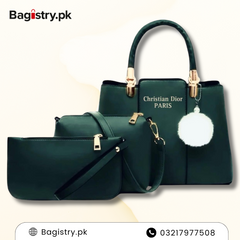 3 Pcs Shoulder Bag With Keychain