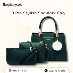 3 Pcs Shoulder Bag With Keychain