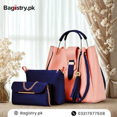 3 Pcs Handbag With Crossbody & Wallet